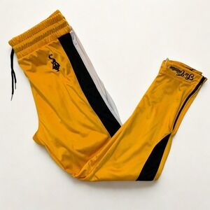 Sia Collective Track Pants Mens XXL Yellow Black Zip Ankles & Pockets Sweatpants